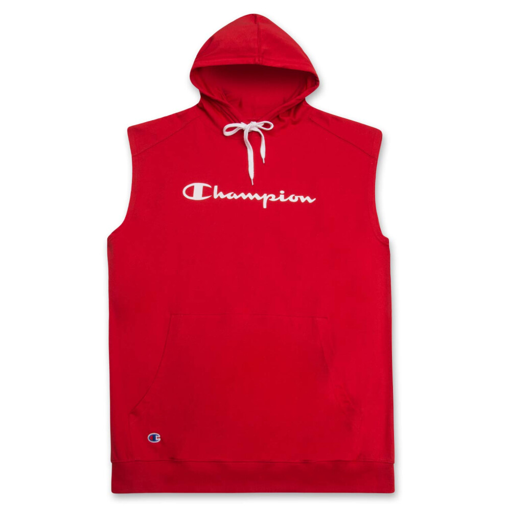 Champion Big and Tall Sleeveless Hoodies for Men - Mens Popover Workou