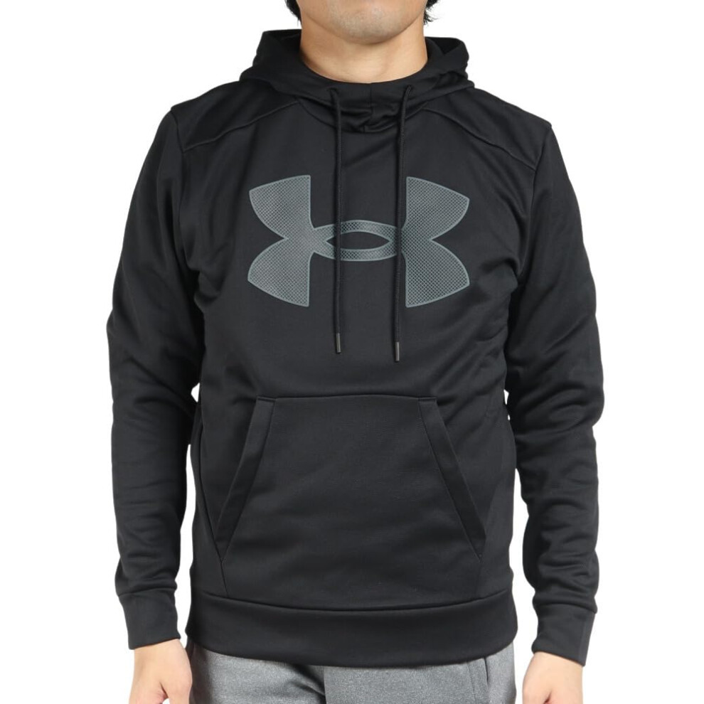 Under Armour Mens Big Logo ArmourFleece Hoodie  (001) Black/Black/Pitc