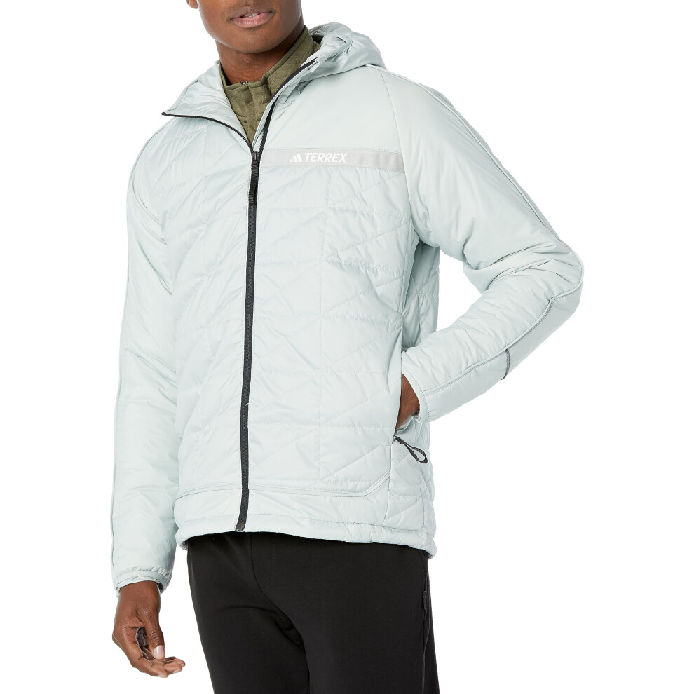 adidas Men's Terrex Multi Insulation Hooded Jacket  Wonder Silver  Sma