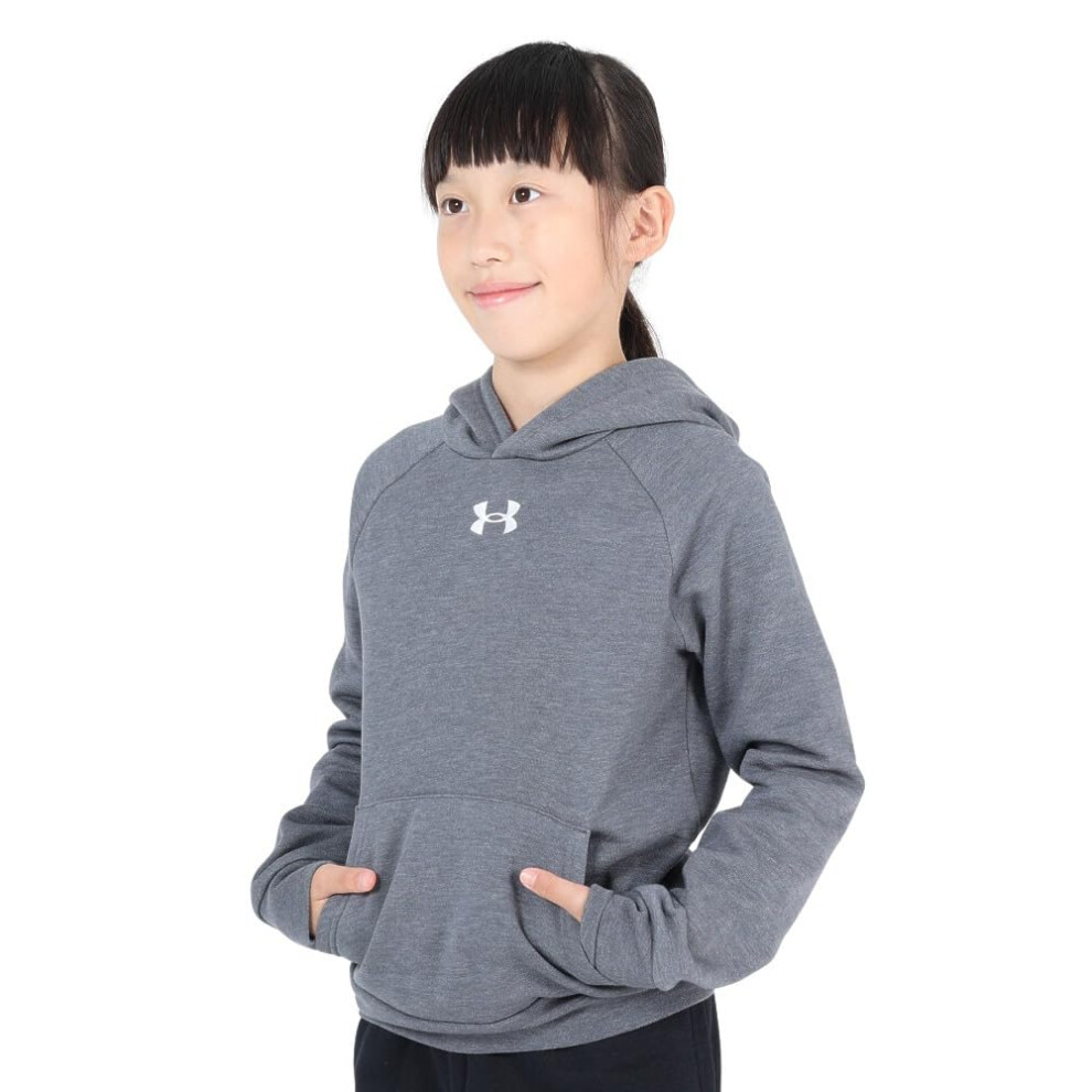 Under Armour Boys Rival Fleece Hoodie  (025) Castlerock Light Heather