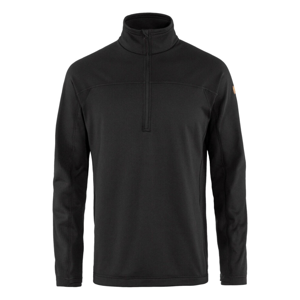 Fjallraven Abisko Lite Fleece Half Zip - Men's Black Medium