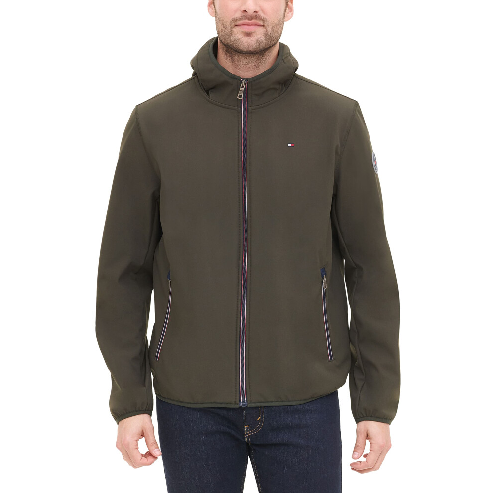 Tommy Hilfiger Men's Big & Tall Hooded Performance Soft Shell Jacket