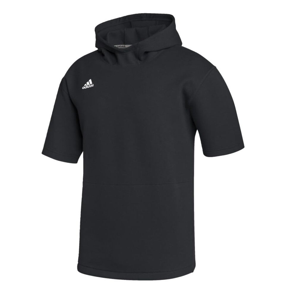 adidas Icon Short Sleeve Mens Baseball Hoodie M Black