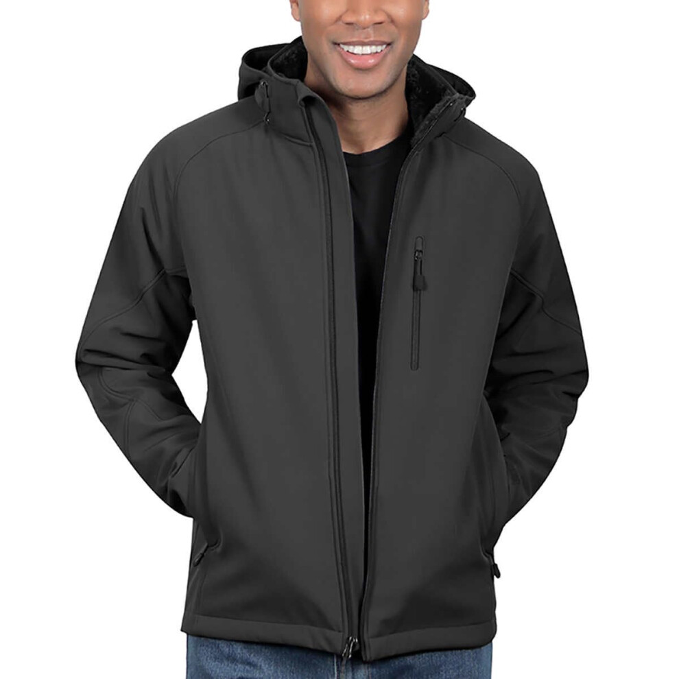 Kirkland Signature Mens Water-Resistant Fleece Lined Softshell Jacket