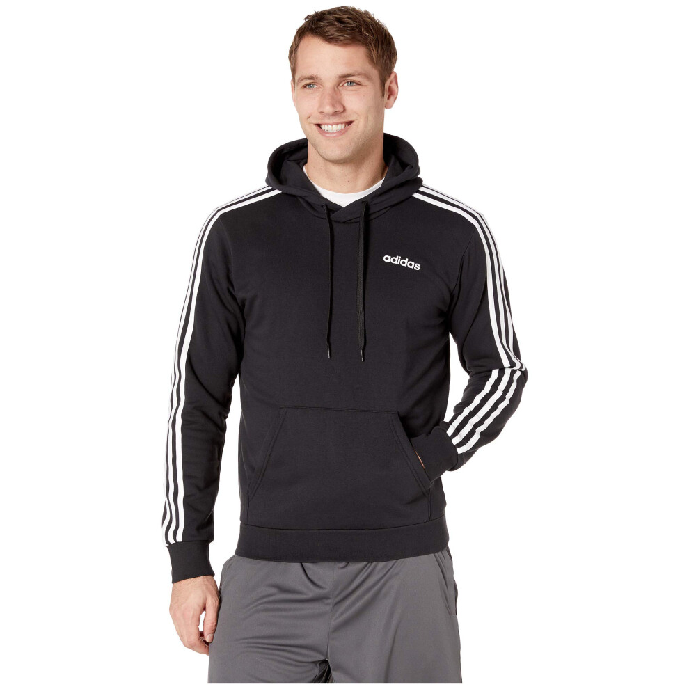 adidas Essentials 3-Stripes Pullover French Terry Black/White LG