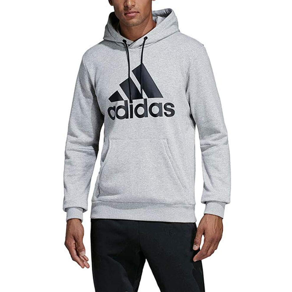 adidas Men's Must Haves Badge of Sport Pullover French Terry Black/Whi