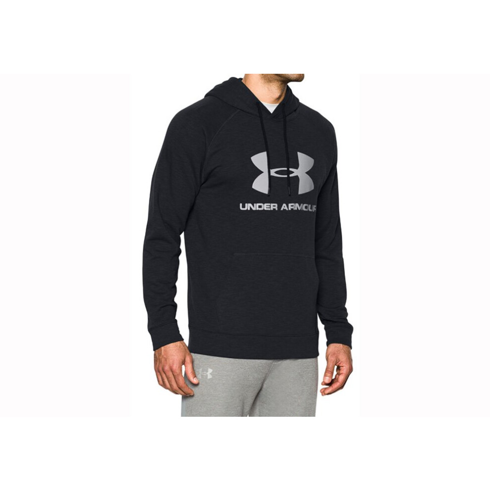 Under Armour Men's Sportstyle Fleece Hoodie  Black (001)/Silver  X-Lar