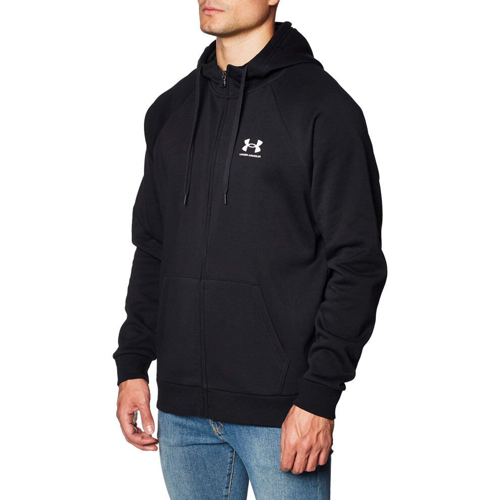 Under Armour Men's UA Rival Fleece Full-Zip Hoodie (Large) Black