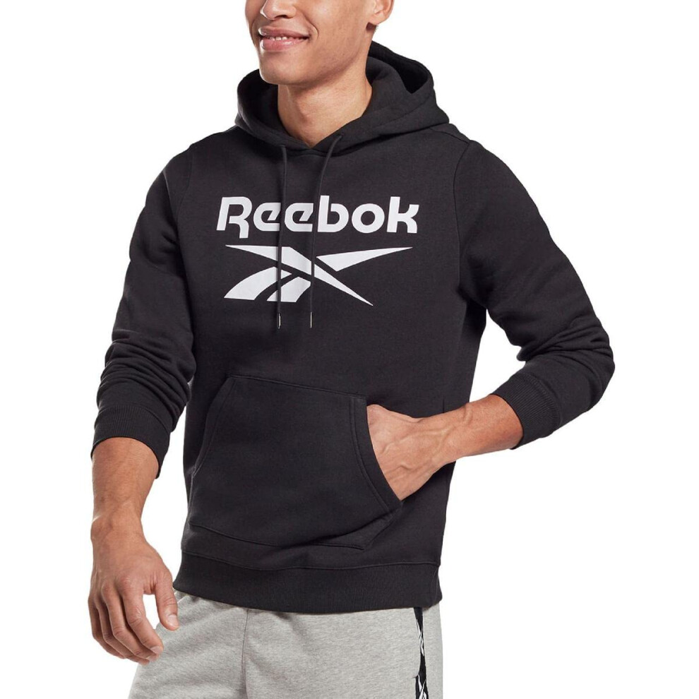 Reebok Men's Standard Hoodie  Black/White  Medium