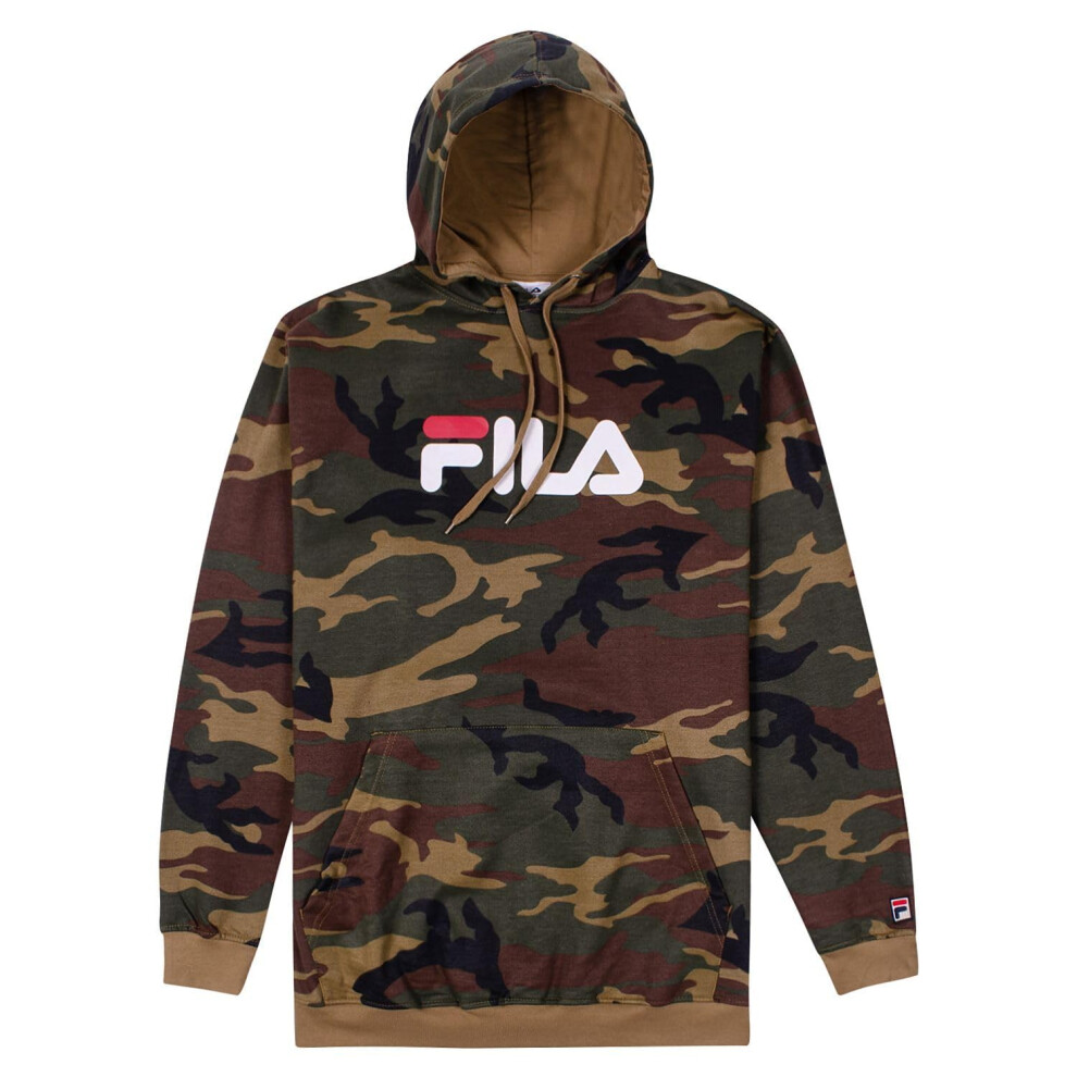 Fila Big and Tall Hoodie for Men - Fleece Mens Hoodie  Sweatshirt for