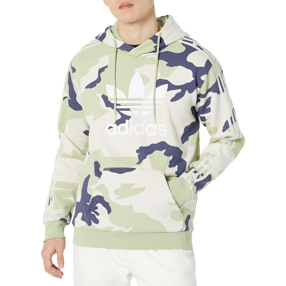 adidas Originals Men's Graphics Camo Hoodie  Magic Lime  Large