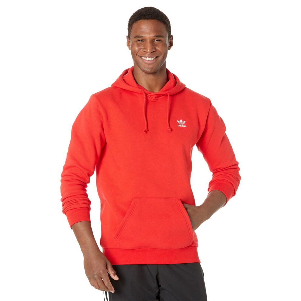 adidas Originals Men's Adicolor Essentials Trefoil Hoodie  Vivid Red