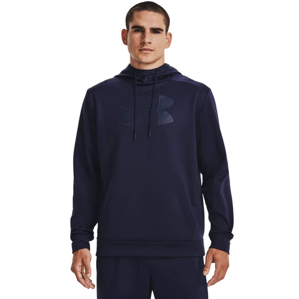 Under Armour Mens Big Logo ArmourFleece Hoodie  (410) Midnight Navy/Ac