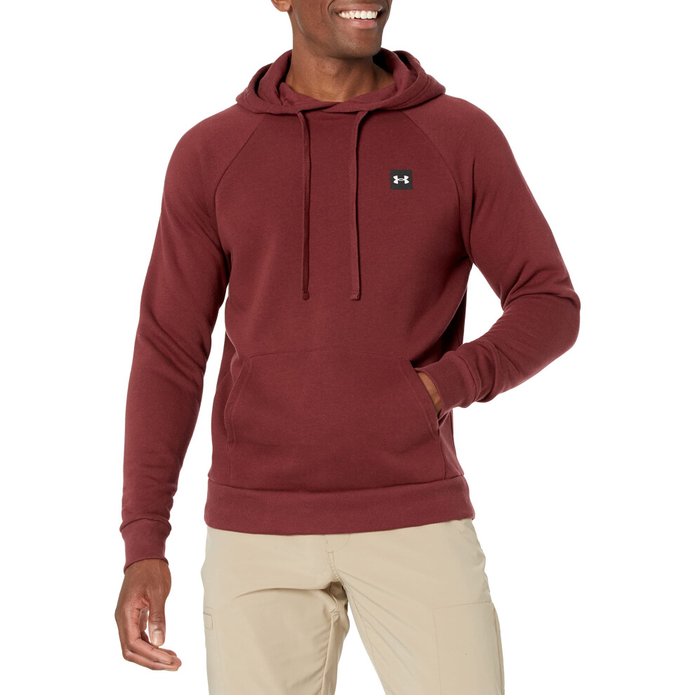 Under Armour Mens Rival Fleece Hoodie  (690) Chestnut Red / / Onyx Whi