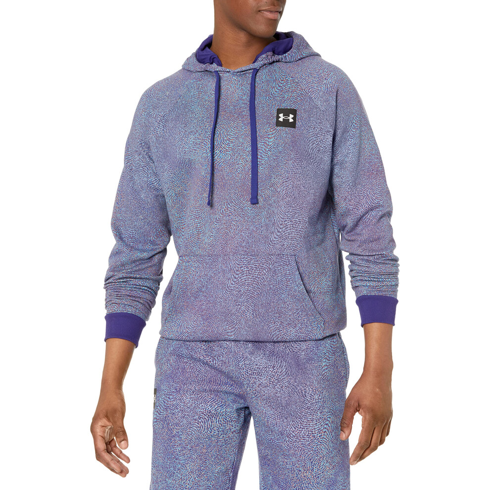 Under Armour Men's Rival Terry Printed Hoodie  (468) Sonar Blue / / On