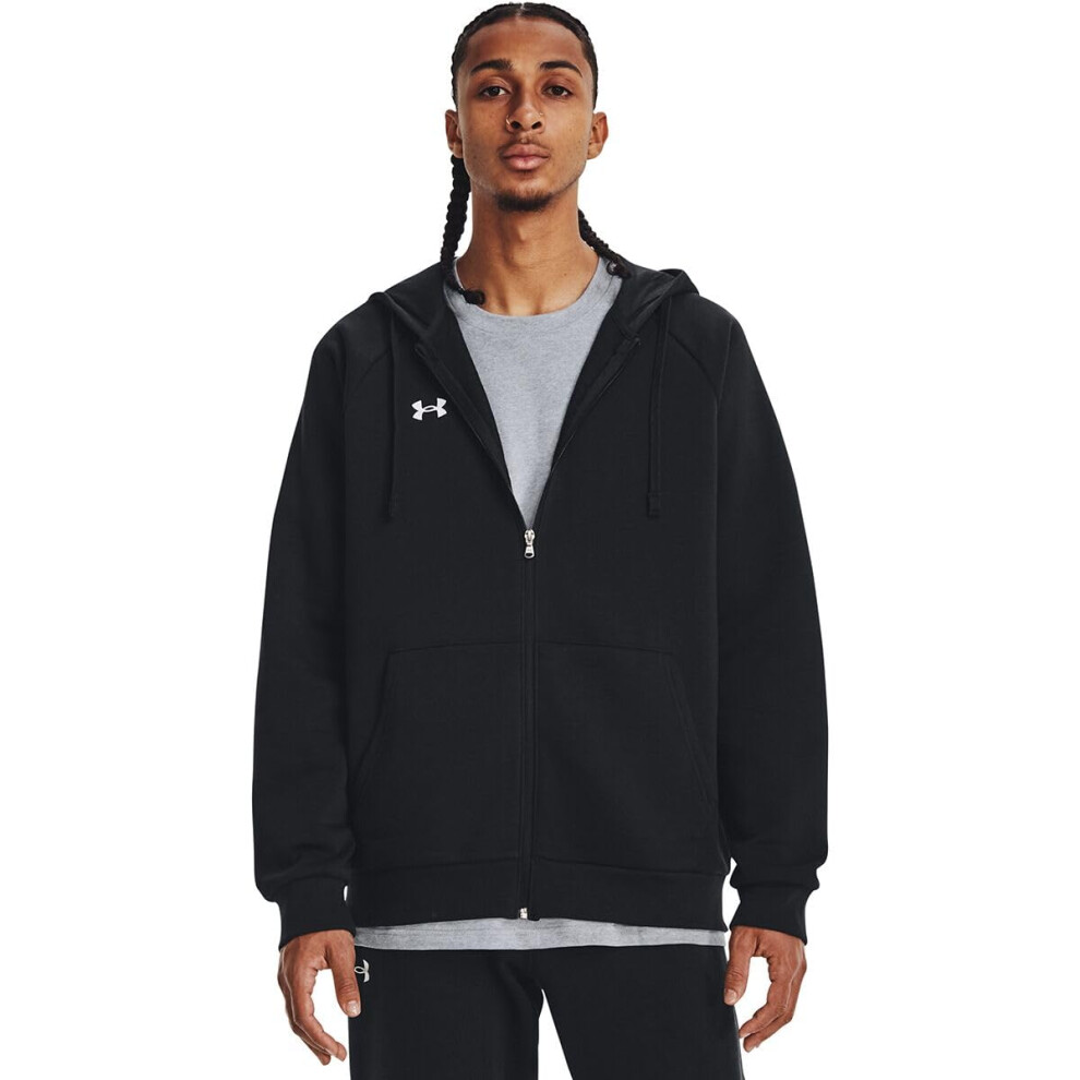 Under Armour Men's Rival Fleece Full Zip Hoodie (001) Black / / White