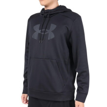 Under Armour herr Armour Fleece Big Logo Hoodie, (001) Svart / Svart, XX-Large Tall