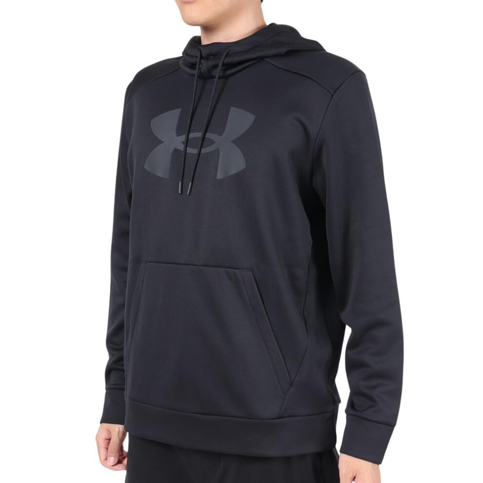 Under Armour Mens Armour Fleece Big Logo Hoodie, (001) Black / / Black, XX-Large Tall