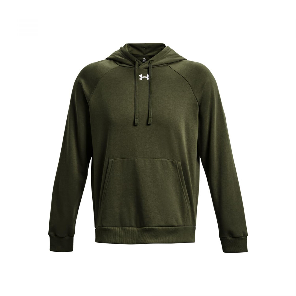 Under Armour Men's Rival Fleece Hoodie  (390) Marine OD Green / / Whit