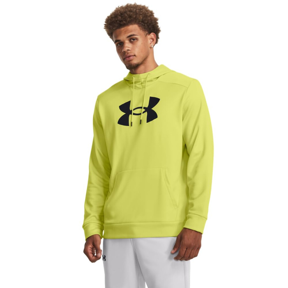 Under Armour mens Armour Fleece Big Logo Hoodie  (743) Lime Yellow / /