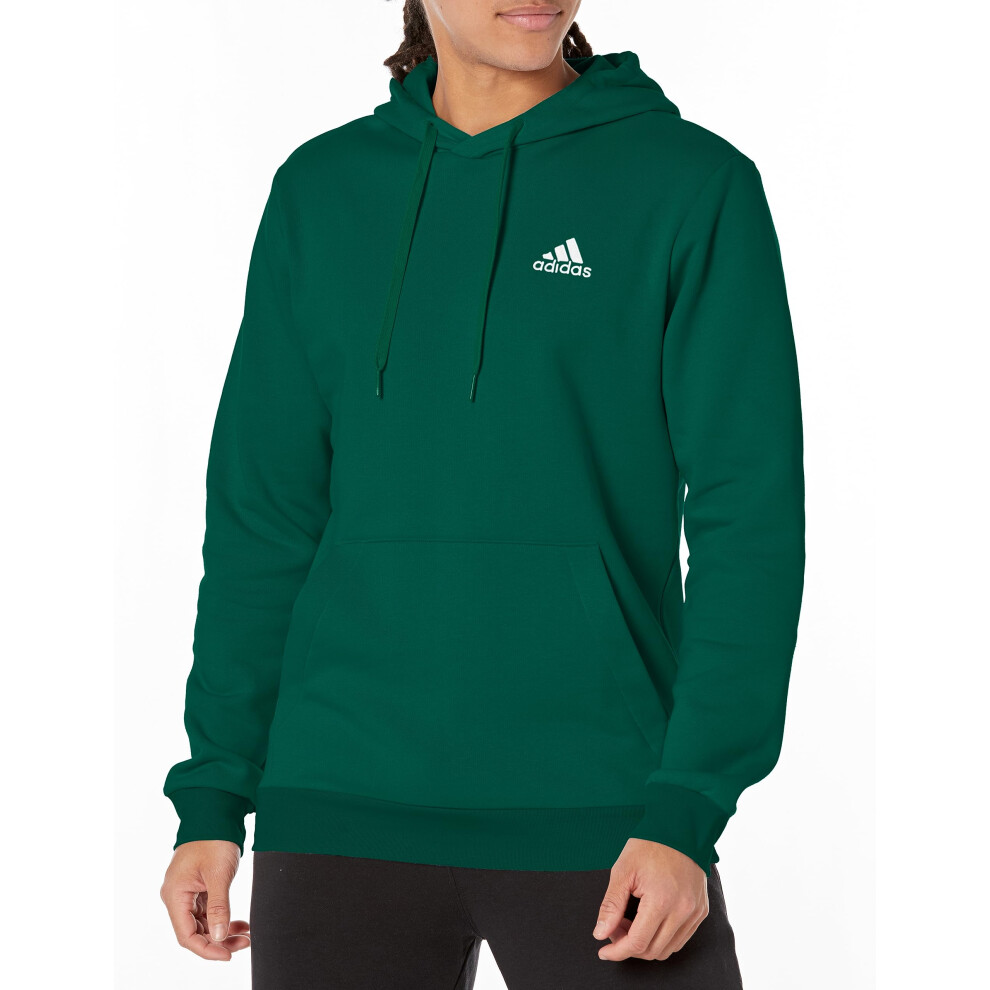 adidas Men's Essentials Fleece Hoodie  Collegiate Green  Small