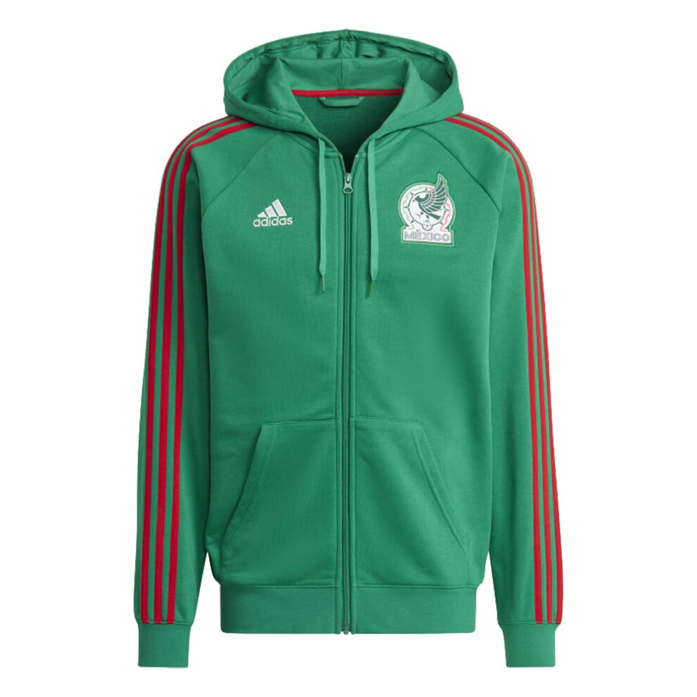 adidas Mexico DNA Full Zip Hoodie (as1  alpha  l  regular  regular  La