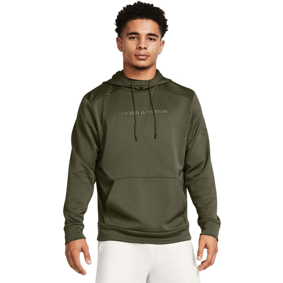 Under Armour mens Armour Fleece Graphic Hoodie  (390) Marine OD Green