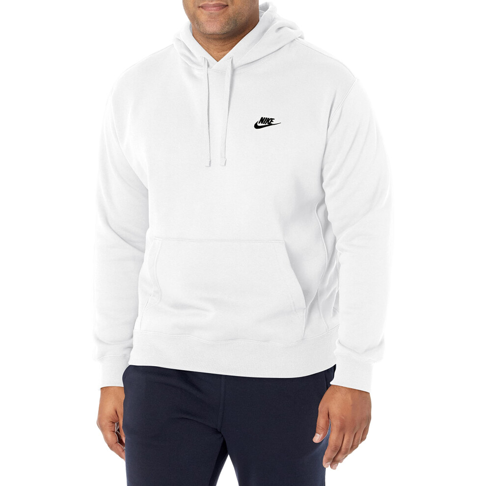 NIKE Pull Over Hoodie  White/White/Black  3X-Large-T