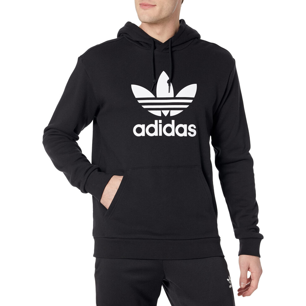 adidas Originals Men's Adicolor Classics Trefoil Hoodie  Black  Large