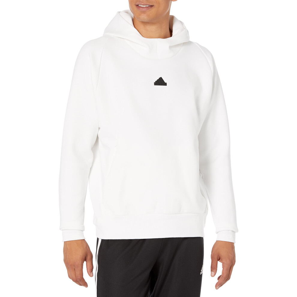 adidas Men's Z.N.E. Premium Hoodie  White  X-Large