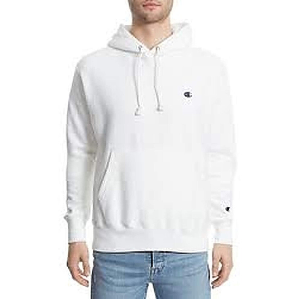 Champion Men's Reverse Weave Pullover Hoodie  White  L