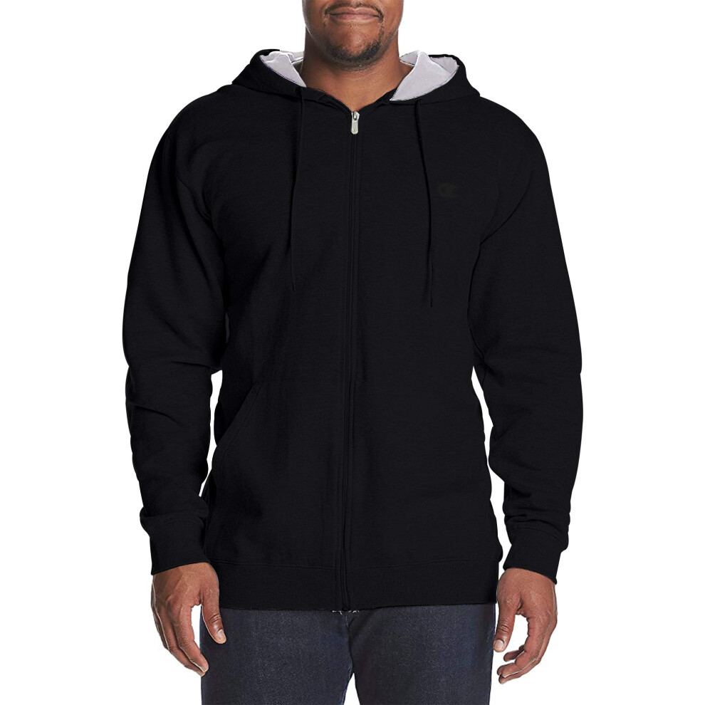 Champion Big and Tall Black Zip Up Hoodie for Men