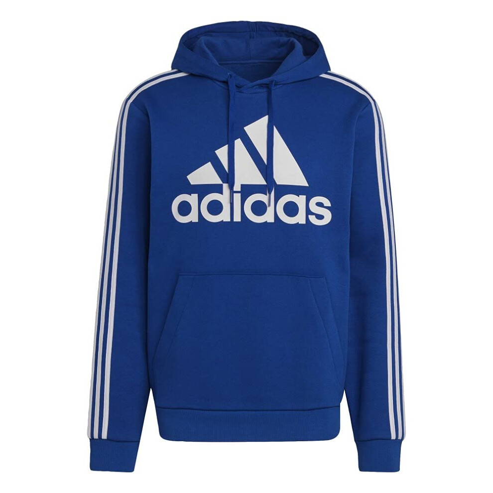 adidas Men's Standard 3-Stripes Fleece Hooded Sweatshirt  Team Royal B