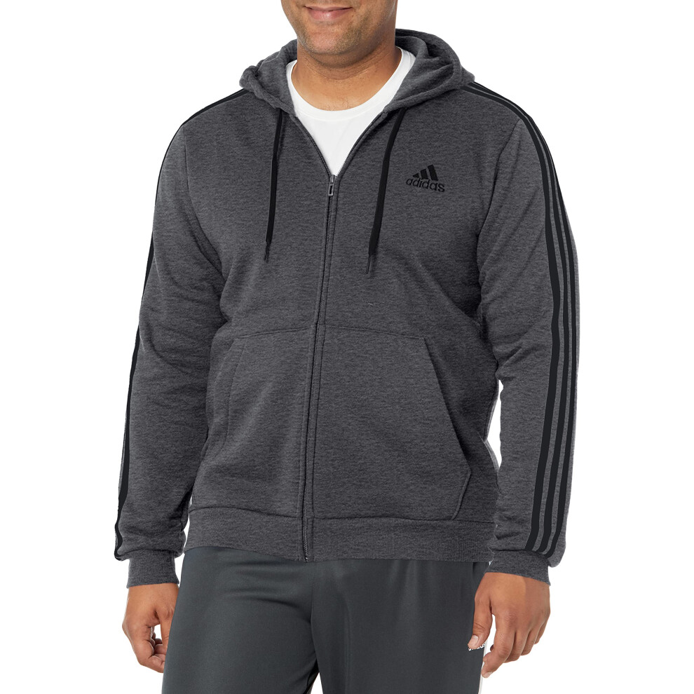 adidas mens Essentials 3-stripes Full-zip Essentials Fleece 3 Stripes