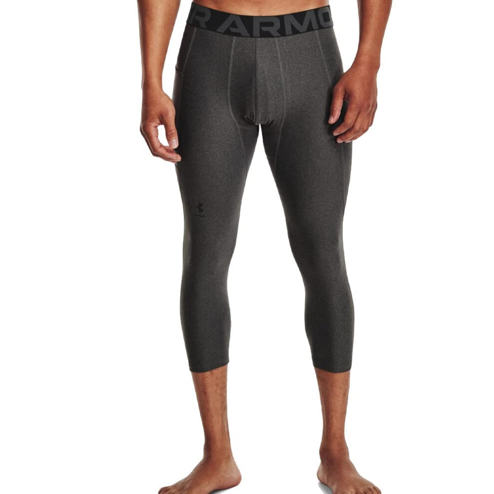 Under Armour Men's Armour HeatGear 3/4 Leggings  Carbon Heather (090)/