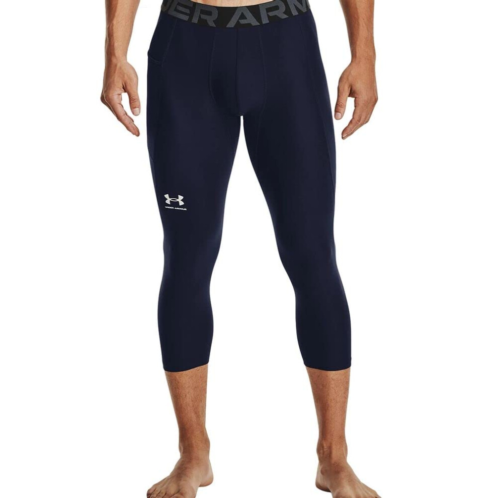 Under Armour Men's Armour HeatGear 3/4 Leggings   Midnight Navy (410)/