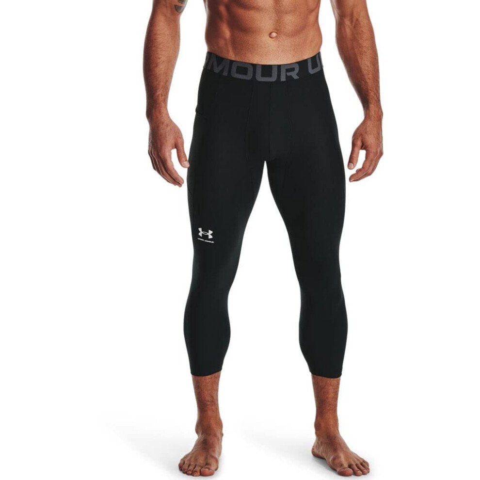 Under Armour Men's Armour HeatGear 3/4 Leggings  Black (001)/Pitch Gra