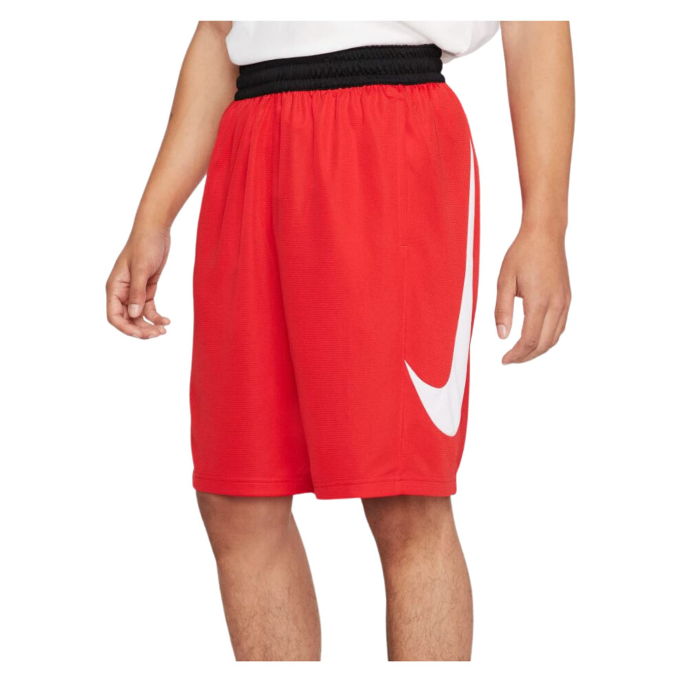 Nike Men's HBR Loose Fit Basketball Shorts (Red  Medium)