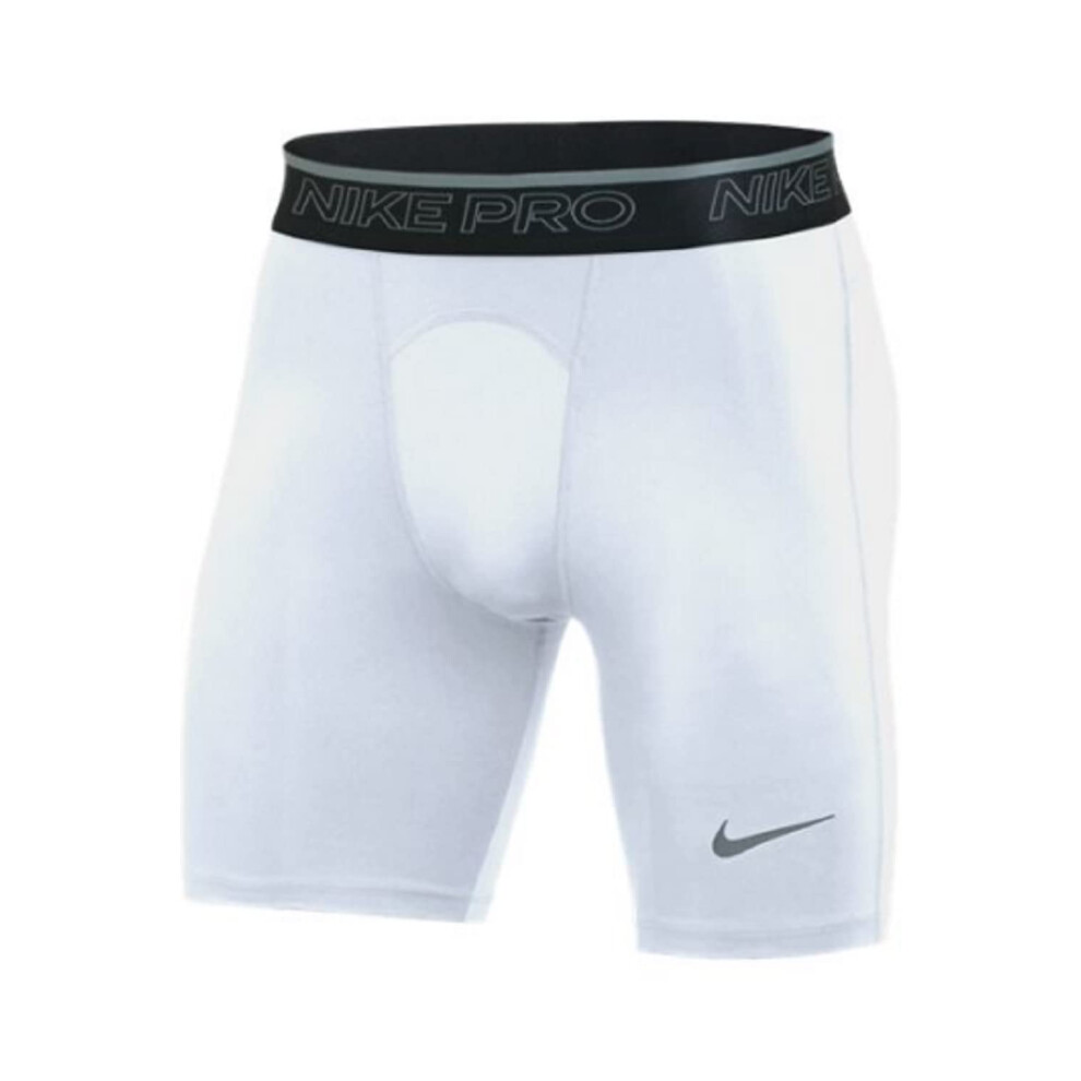 Nike Mens PRO Training Compression Short White S