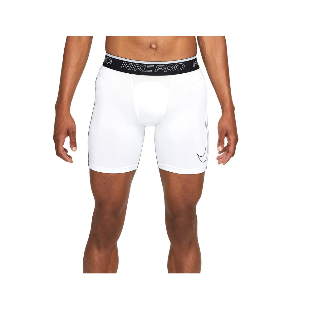 Nike Pro Dri-FIT Men's Shorts (X-Large  White/Black/Black)