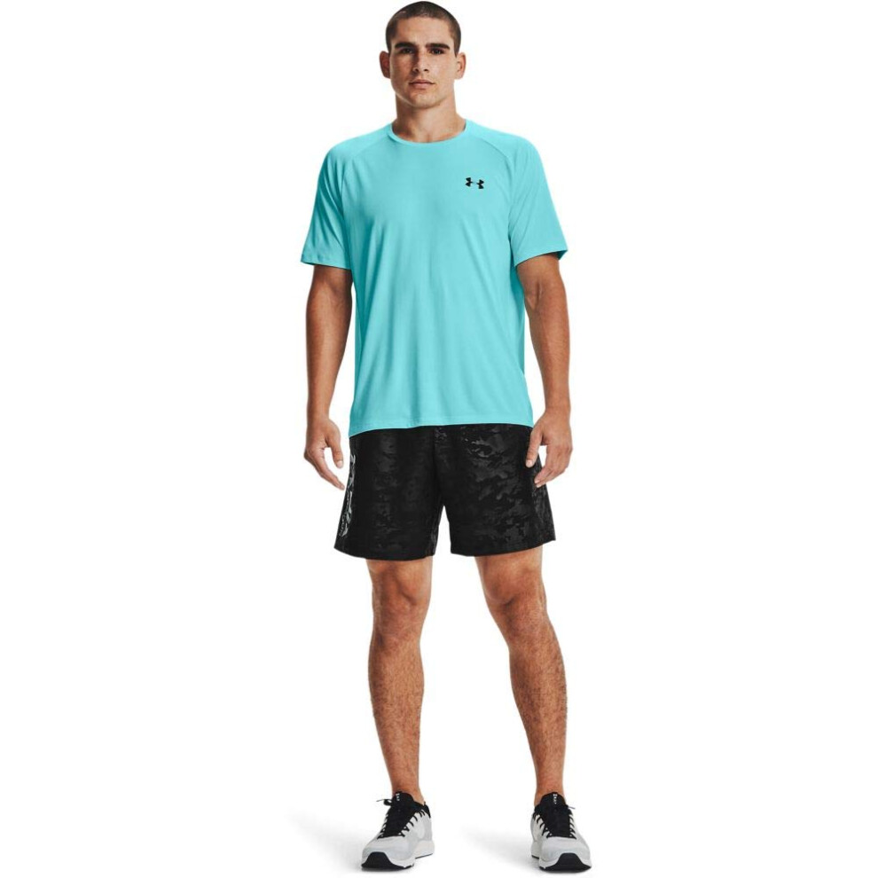 Under Armour Woven Emboss Shorts  Black (001)/Pitch Gray  X-Small