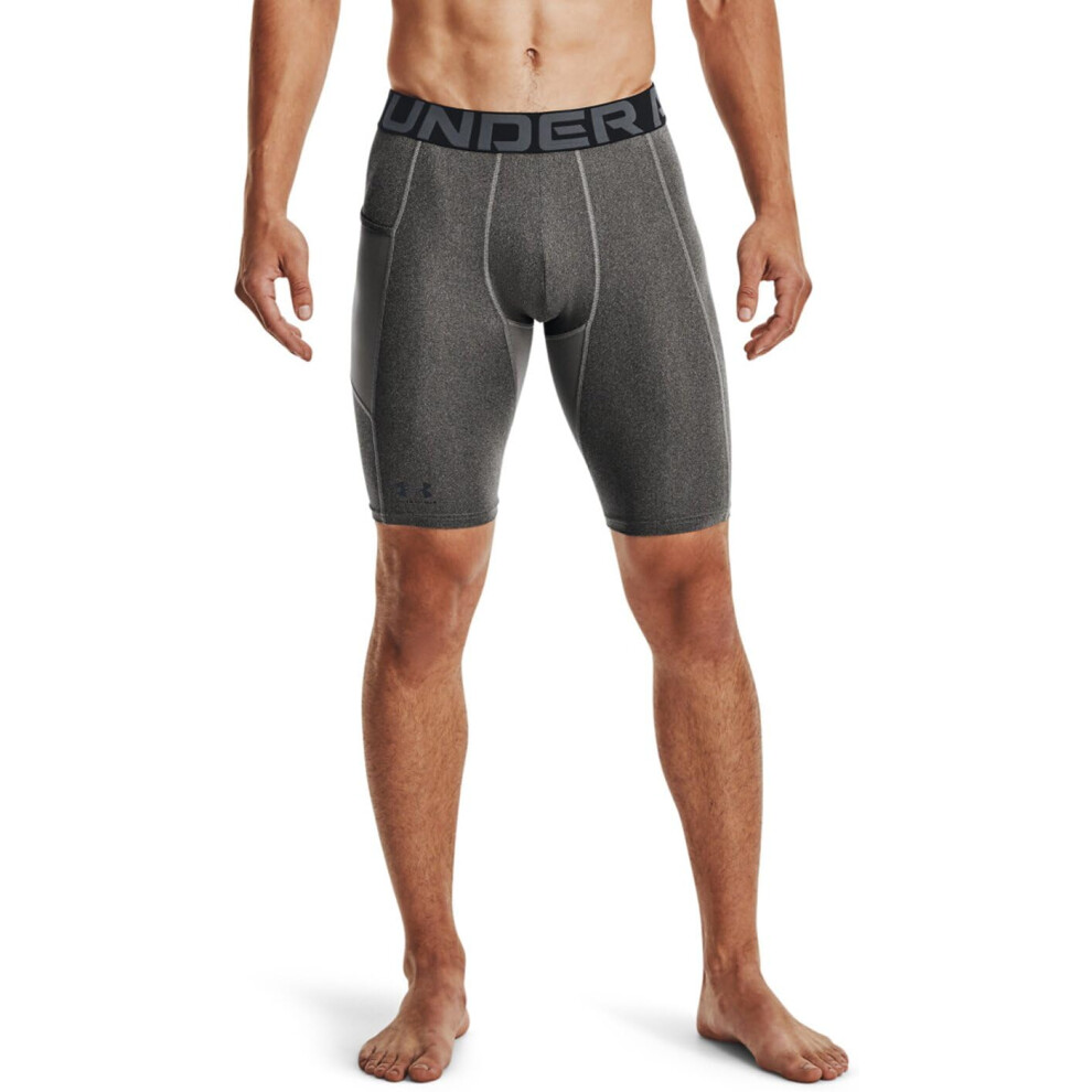 Under Armour Men's HeatGear Pocket Long Shorts   Carbon Heather (090)/