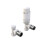 Designer White Thermostatic Radiator Valve TRV Twin Pack - Angled 1