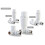 Designer White Thermostatic Radiator Valve TRV Twin Pack - Angled 4