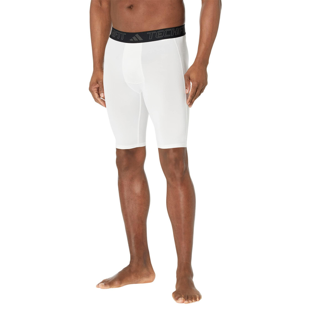 adidas Men's Techfit AEROREADY Training Short Tights  White  X-Large