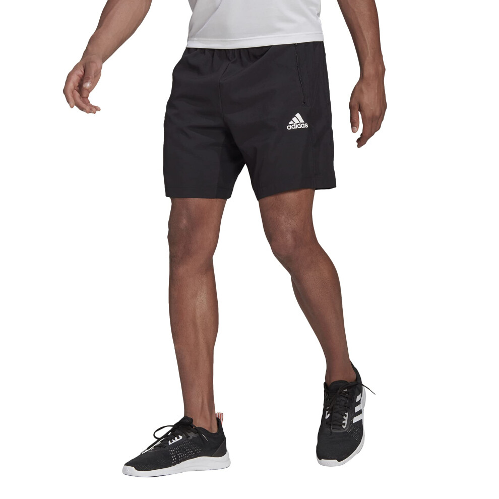 adidas Men's AEROREADY Designed 2 Move Woven Sport Shorts  Black  X-La