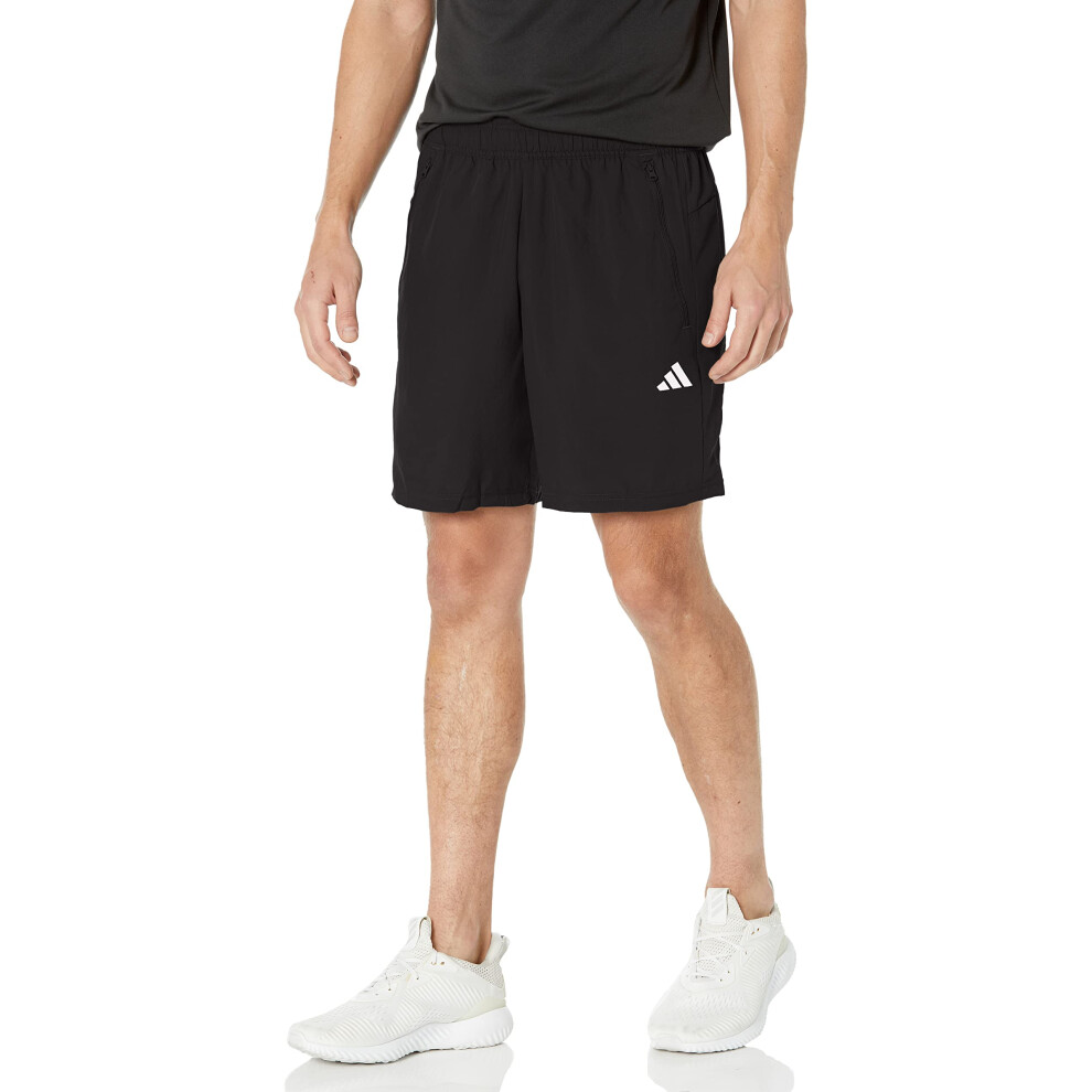 adidas Men's Essentials Woven Training Shorts  Black/White  Small