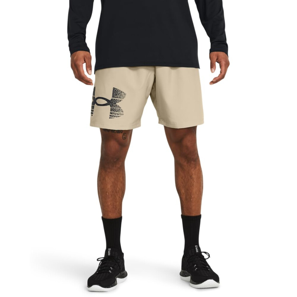 Under Armour Men's Woven Graphic Shorts  (289) Khaki Base / / Black  4