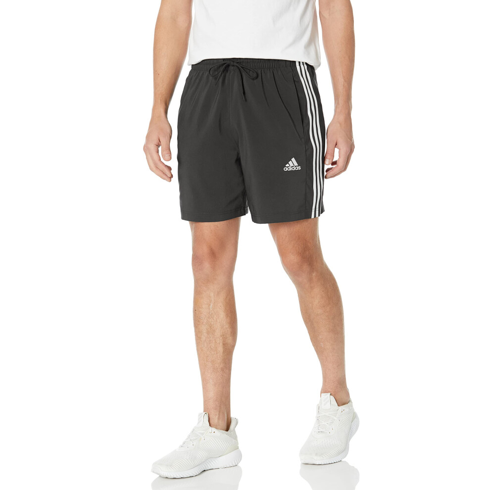 adidas Men's AEROREADY Essentials Chelsea 3-Stripes Shorts  Black/Whit