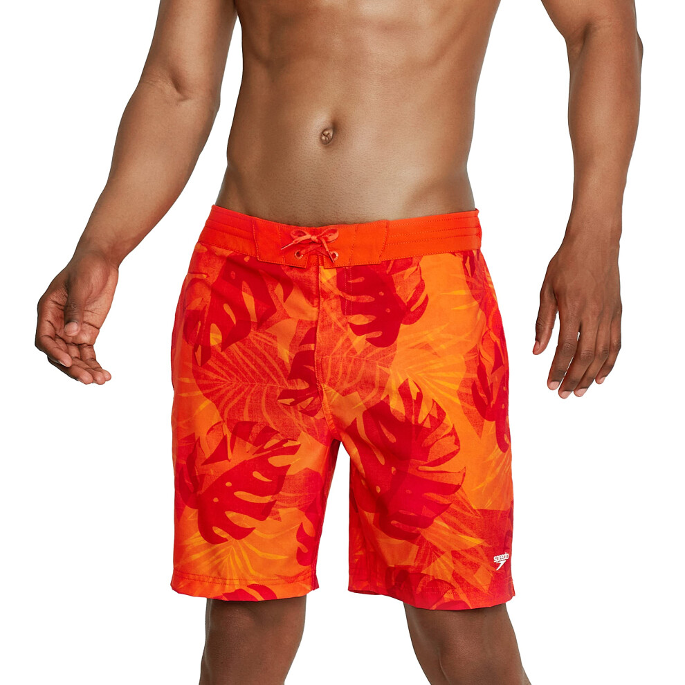 Speedo Men's Standard Swim Trunk Knee Length Boardshort Bondi Printed